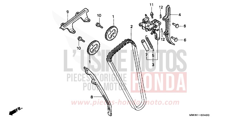CAM CHAIN for CB Seven Fifty CANDY GLORY RED-U (R101) from 1999